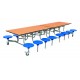 Rectangular Mobile Folding Table with 16 Seats